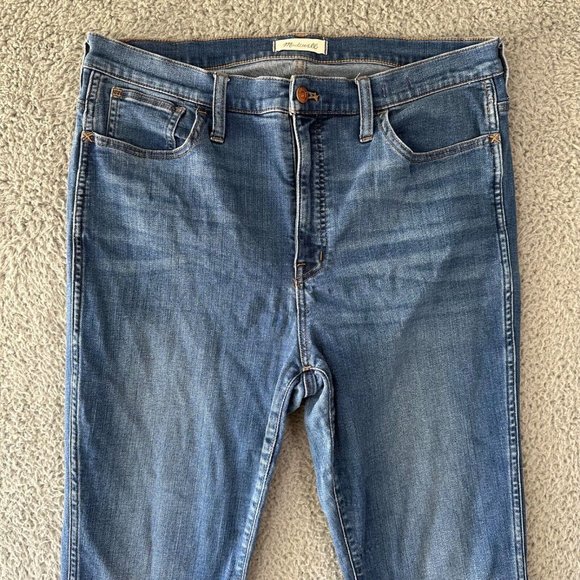 Madewell Jeans Women's 32 Blue 10" High Rise Roadtripper Tapered Breathable - Picture 2 of 16
